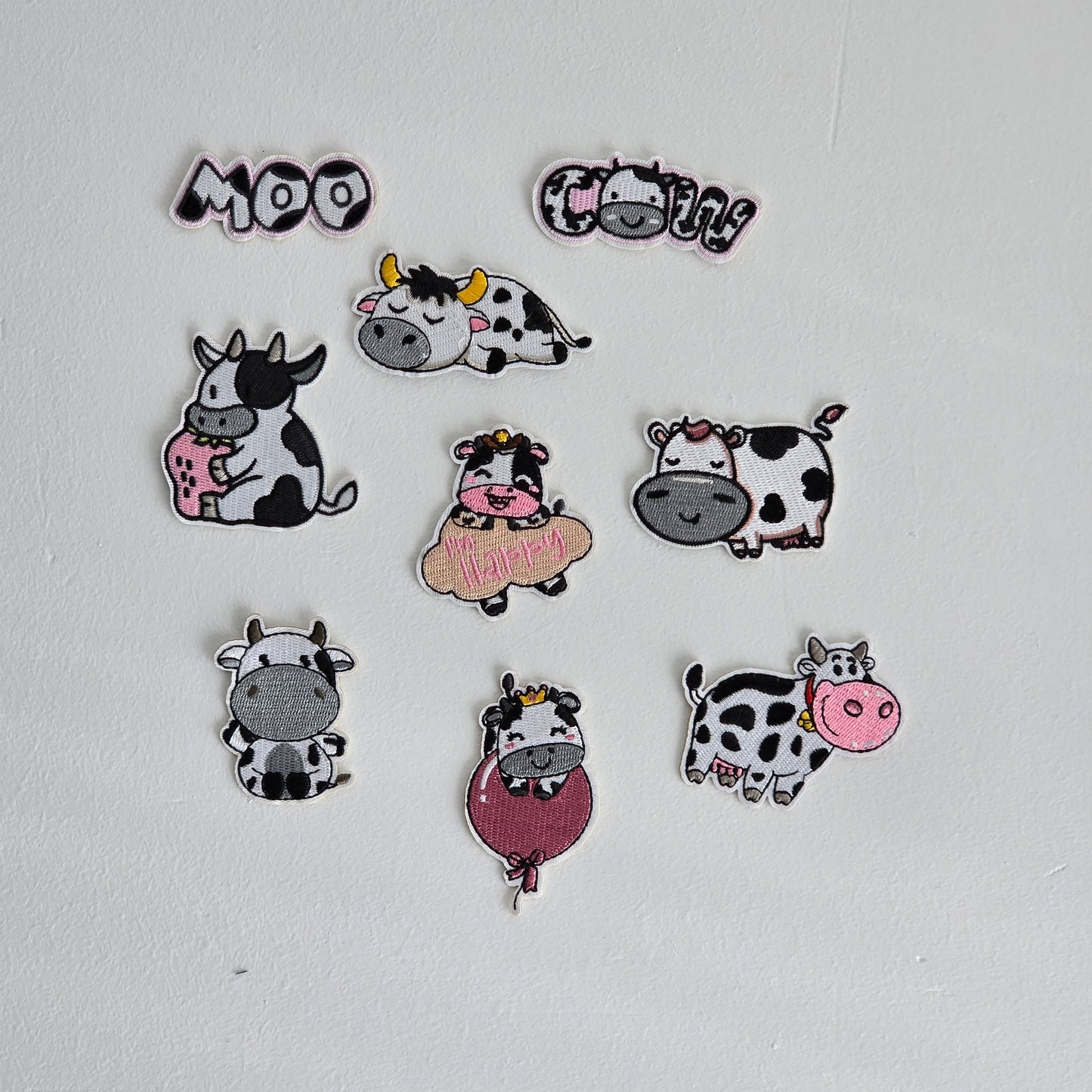 Cow word with cow face