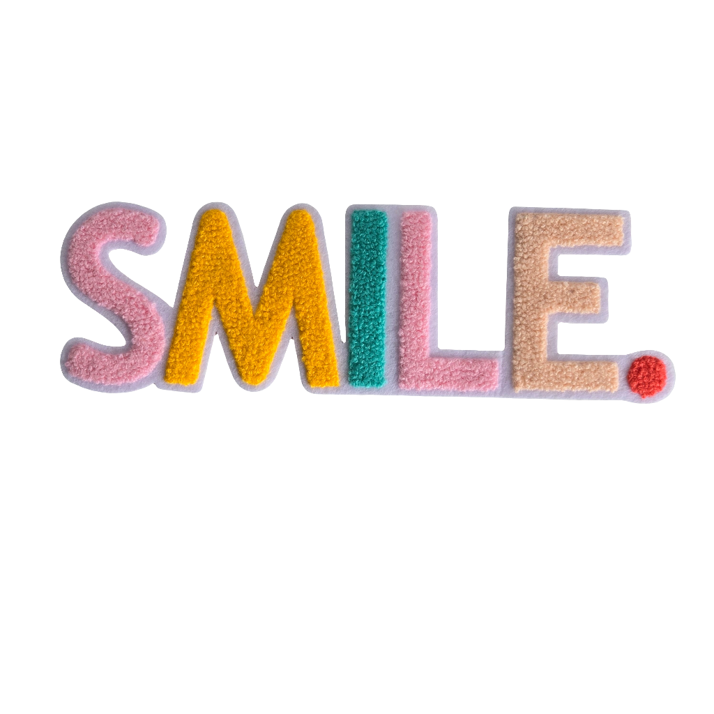 Smile Iron on Patch