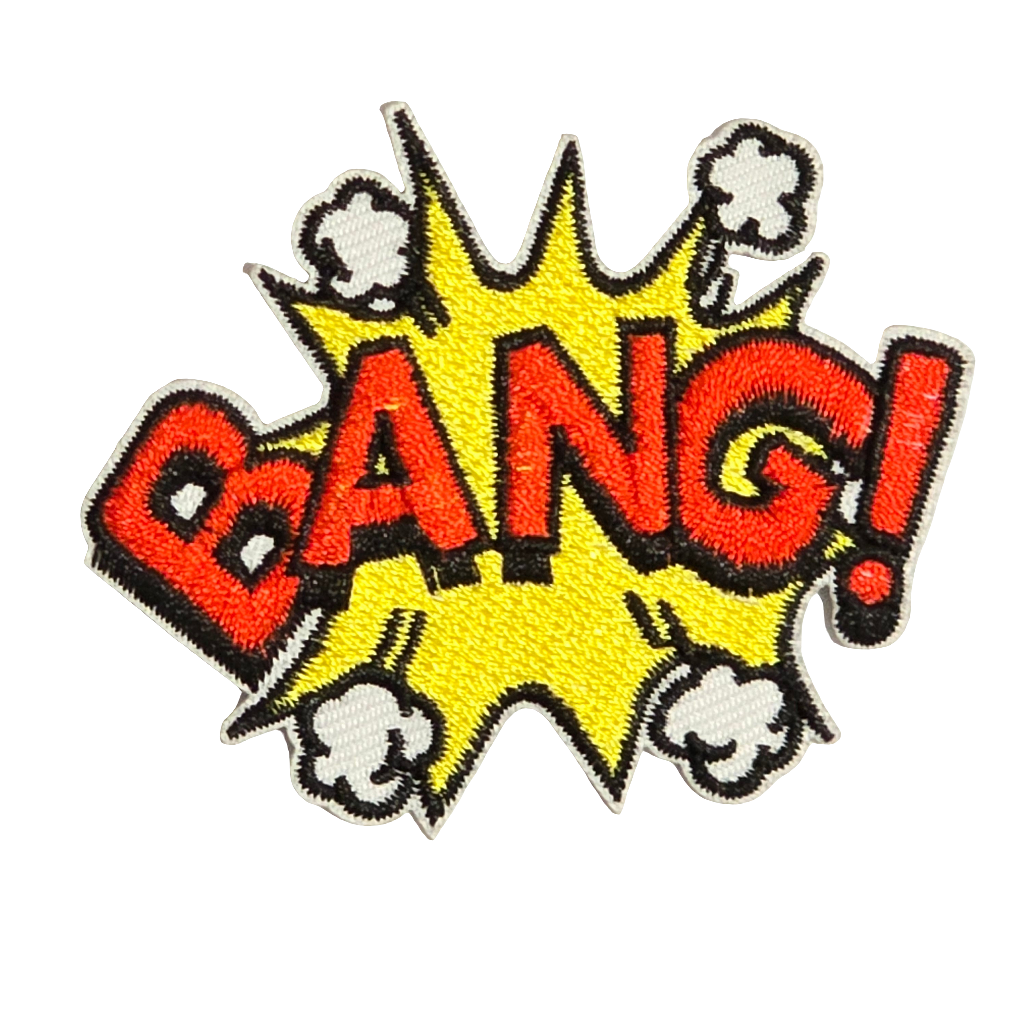 Comic Bang Iron on Motif