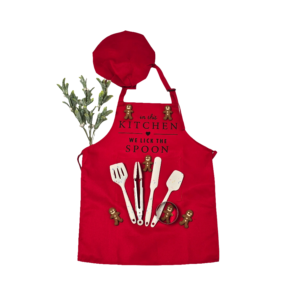 Kids Apron & Utensil Set