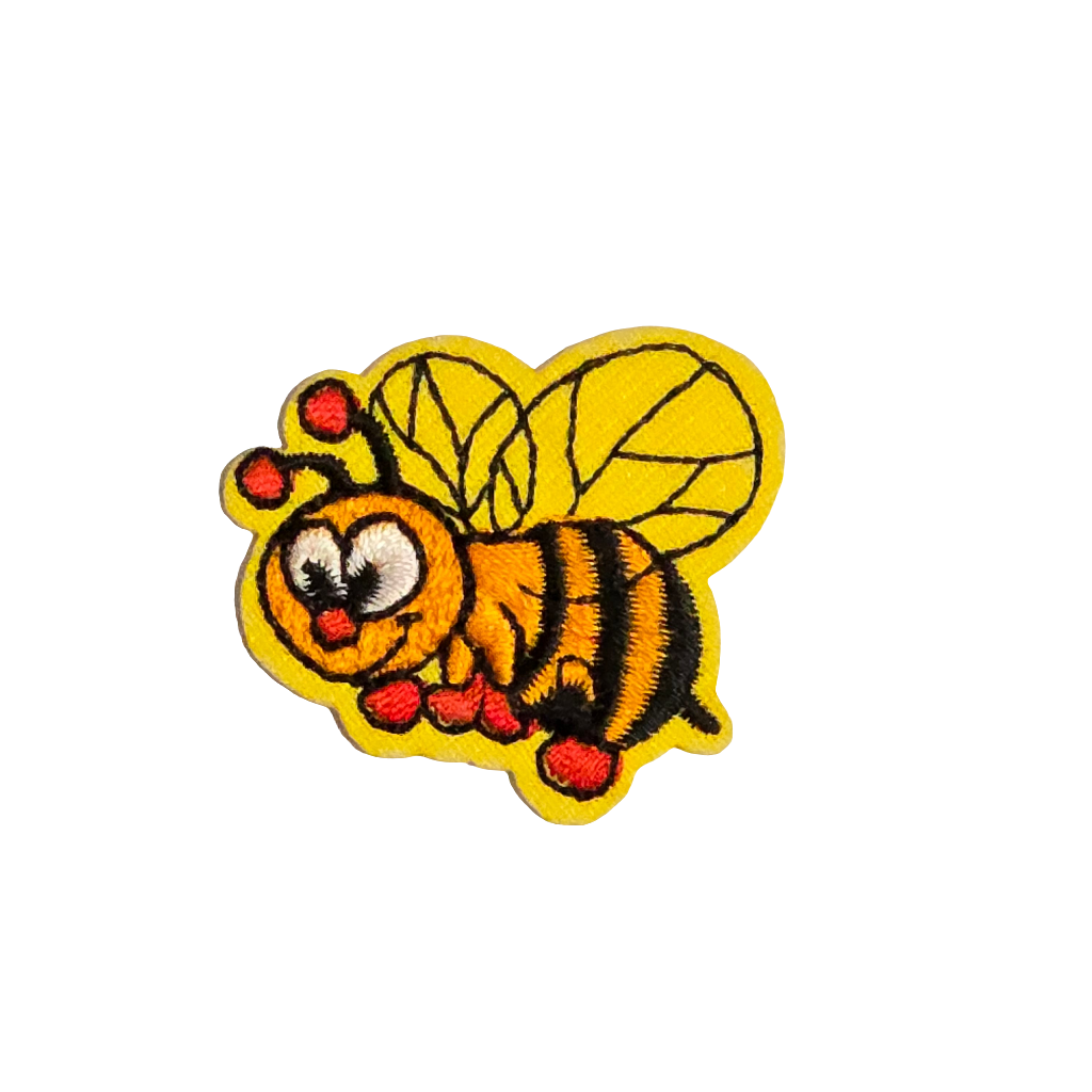 Comic Bee Iron on Motif