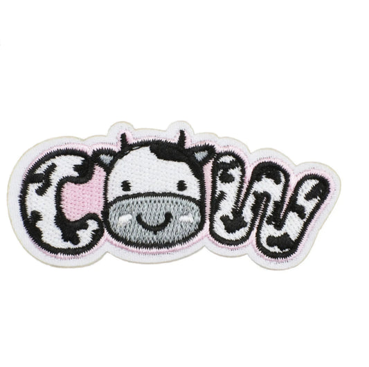 Cow word with cow face
